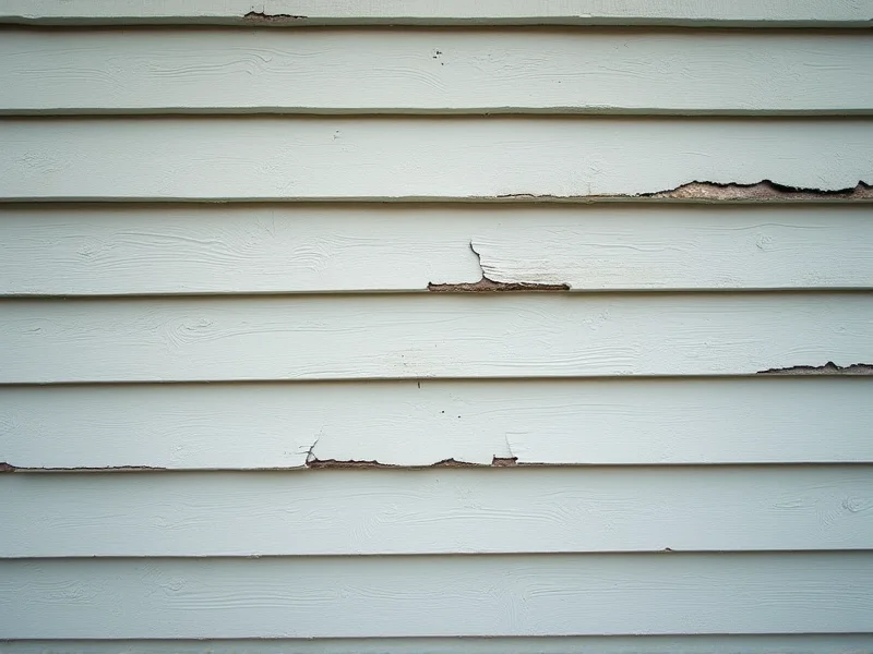 Faded siding before Oakline's replacement, illustrative placeholder